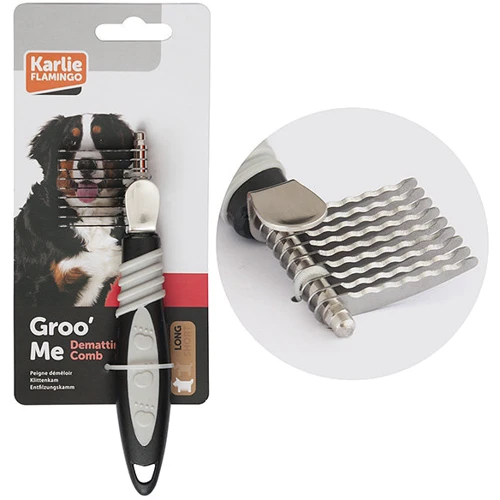 

Колтунорез Flamingo Groo"ME Dematter для собак длинношерстных пород 9 зубцов маленький (43368)