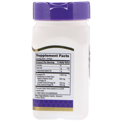 21st Century Omega 3-6-9 Flaxseed Oil (1000 mg) 60 Softgels: Тип Льняное масло