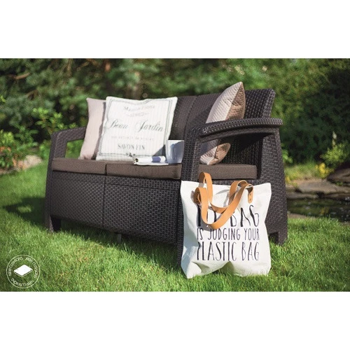 Софа Allibert Corfu love seat max коричневая (3253929120770): Конструкция Стационарная