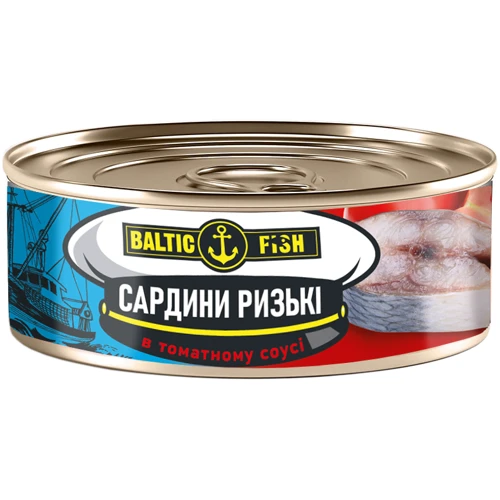 Сардины Baltic Fish Рижские в томатном соусе 240 г (4750897000398)