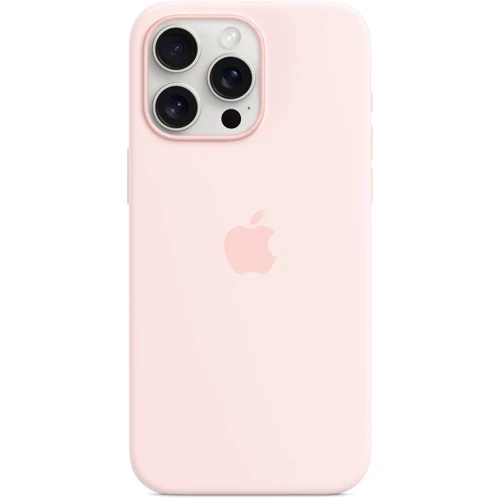 Чехол для iPhone Apple iPhone 15 Pro Max Silicone Case with MagSafe - Light Pink (MT1U3ZM/A): Материалы Силикон