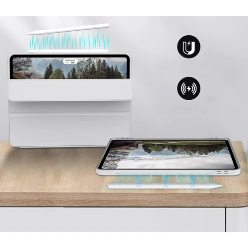 Аксессуар для iPad BeCover Tri Fold Soft TPU with Pencil mount Gray for iPad Pro 11 (2018-2022) (711111): Особенности Складывается в подставку, отделение для стилуса, Приятен на ощупь, Надежная защита от царапин и загрязнений, Стильный внешний вид, Стильный дизайн, Удобно держать в руке, режим автопробуждения/сна