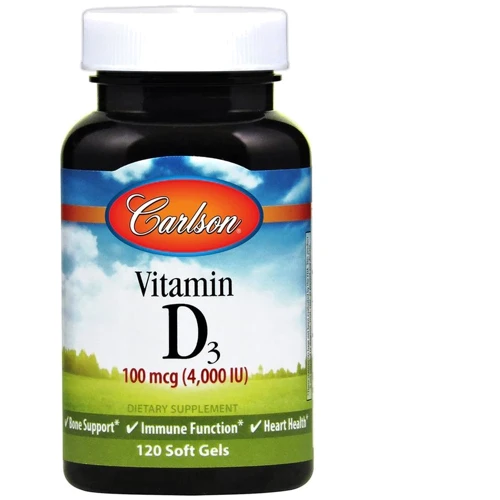 Carlson Labs Vitamin D3 4000 IU, 120 Capsules (CN6168)