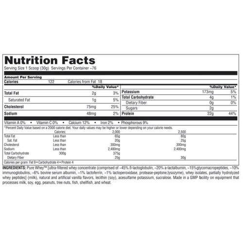 Протеин Universal Nutrition Ultra Whey Pro 2270 g /76 servings/ Strawberry Ice Cream: Вид Сывороточные