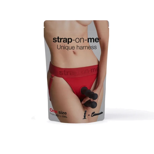 Трусики для страпона Strap-On-Me Harnais Lingerie Unique - One Size - Red