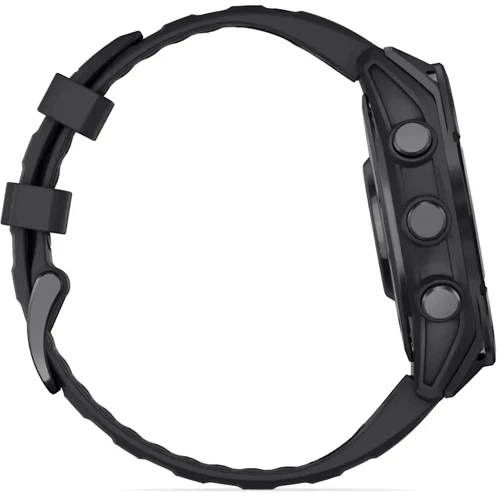 Смарт-часы Garmin Fenix 8 AMOLED 47mm Slate Grey with Black Silicone Band (010-02904-00): Фитнес-функции Секундомер, Подсчет калорий, Шагомер, Пульсоксиметр, Пульсометр, GPS-модуль, Альтиметр