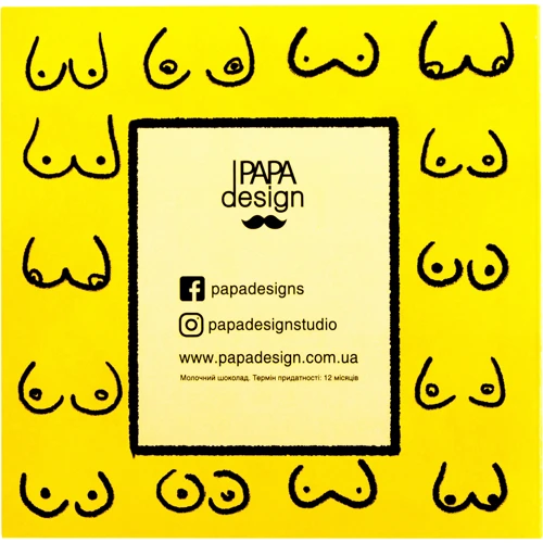 Открытка-шоколадка PAPAdesign "Люблю тебя больше сисек": Производитель PAPAdesign