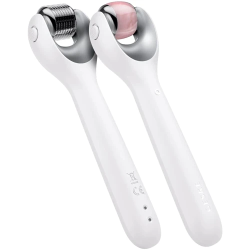 Электронный роллер для лица с микроиглами GESKE MicroNeedle Face Roller 9в1 white фото 3