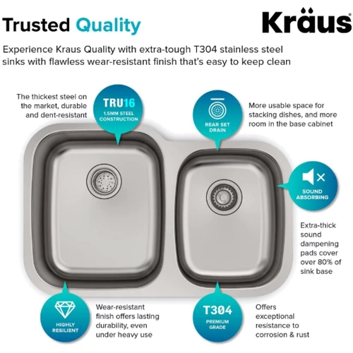 Кухонна мийка Kraus KBU-27