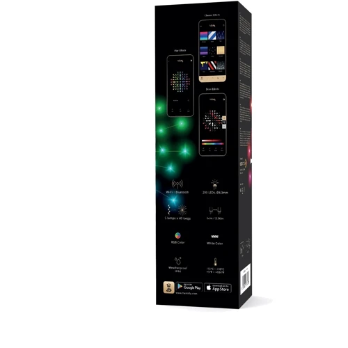 Smart LED Гирлянда Twinkly Spritzer RGB 200, Gen II, IP44, діаметр 60см, кабель белый фото 5