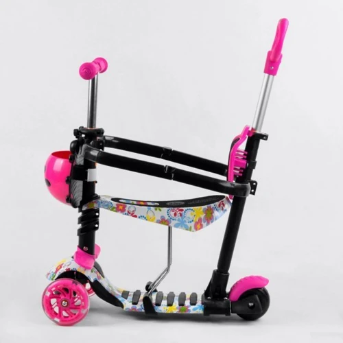 Самокат Best Scooter с защитным бампером розовый (S 5593): Тип тормоза ножной