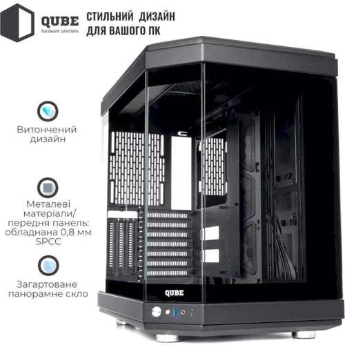 Корпус QUBE F-TANK Black (FTANK_F1BU3) фото 8