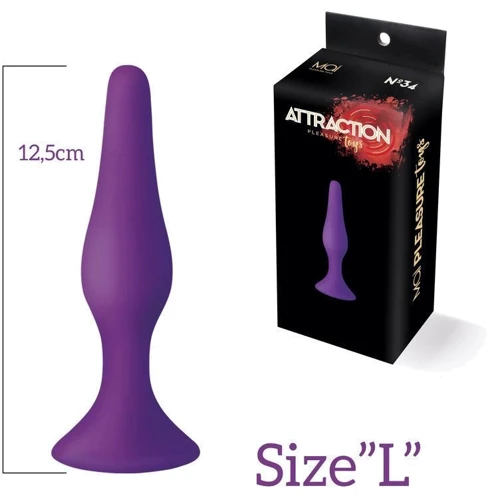 Анальная пробка на присоске MAI Attraction Toys №34 Purple