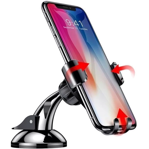 Держатель Baseus Car and Desk Holder Osculum Type Black/Silver (SUYL-XP0S) фото 7