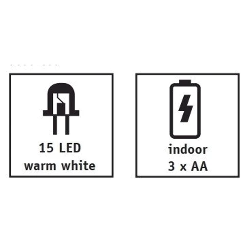 Светильник Luca Lighting Снежинки декоративный стеклянный led 15 9х15 см 3АА (8720362197607_2) фото 1