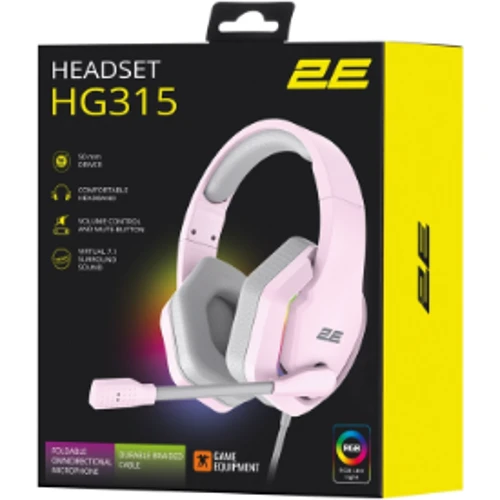 Навушники 2E Gaming HG315 RGB USB 7.1 Pink (2E-HG315PK-7.1) фото 7
