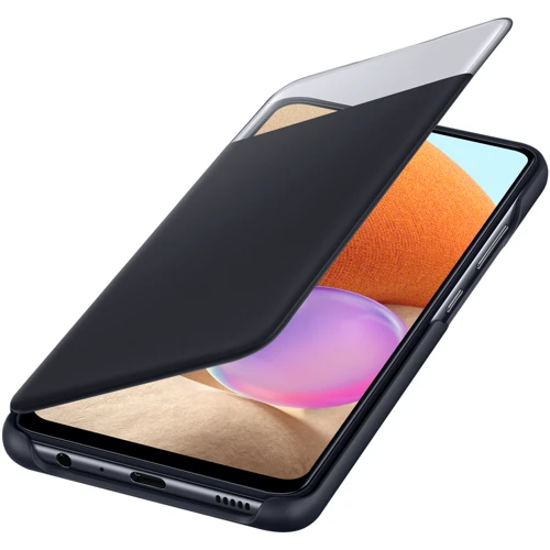 Чехол для телефонов Samsung Smart S View Wallet Cover Black (EF-EA325PBEGRU) for Samsung A325 Galaxy A32: Материал TPU (термополиуретан) и поликарбонат