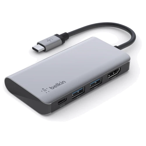Адаптер Belkin Adapter USB-C to HDMI + 2xUSB + USB-C (AVC006BTSGY): Колір сірий