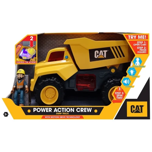 Самоскид із фігуркою Funrise CAT Power Action Crew зі світлом та звуком, 30 см (83201): Виробник Funrise