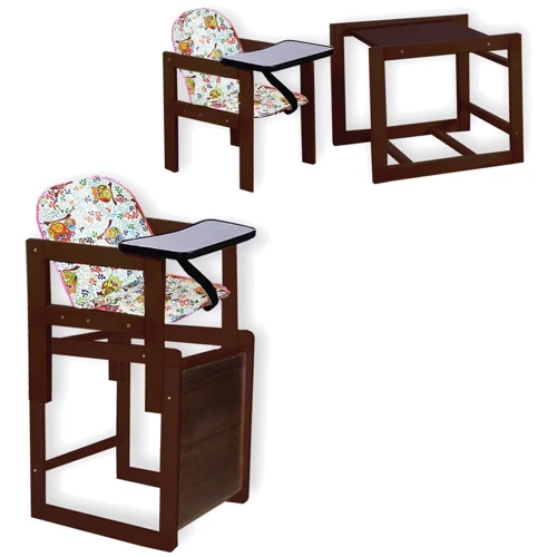 Стульчик для кормления Малятко №13 без лака темно-коричневый: Тип трансформер