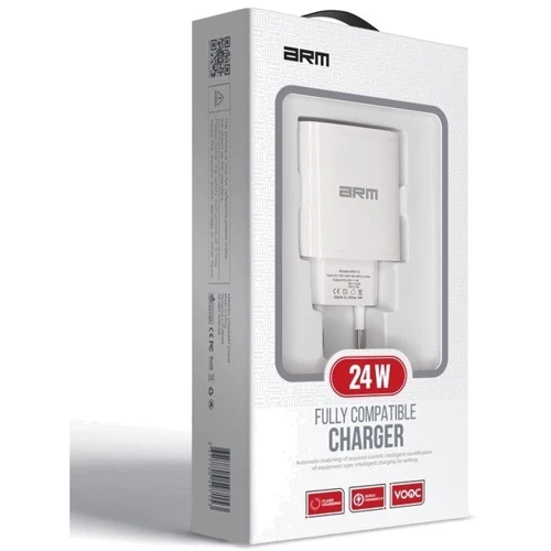 Зарядний пристрій ArmorStandart Wall Charger USB 24W White (ARM72564): Кабель в комплекті отсутствует