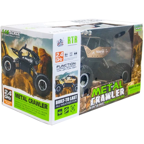Автомобиль OFF-ROAD CRAWLER на р/у – Force (золотой, аккум. 7.2V, метал. корпус, 1:14) (SL-122RHG)