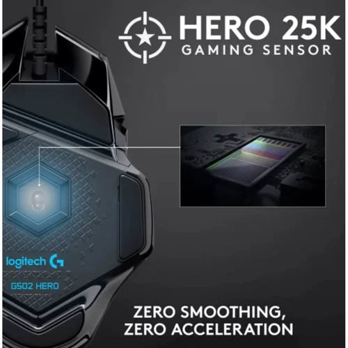 Мишка Logitech G502 HERO Gaming Mouse (910-005470.910-005472): Довжина кабелю 2.1 м