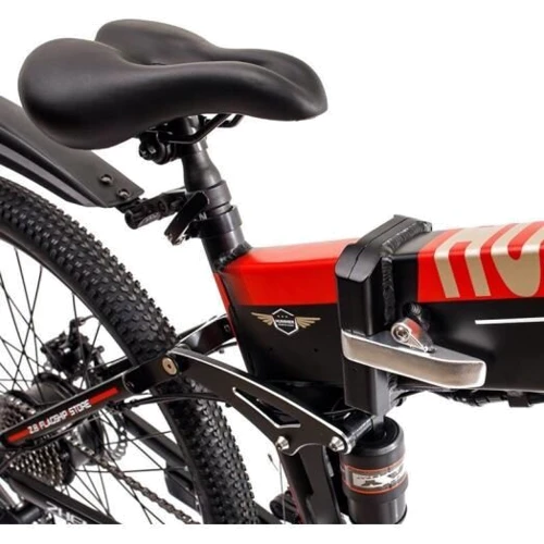 Электровелосипед Zhengbu H1 Black-Red: Особенности С рулем, С сиденьем
