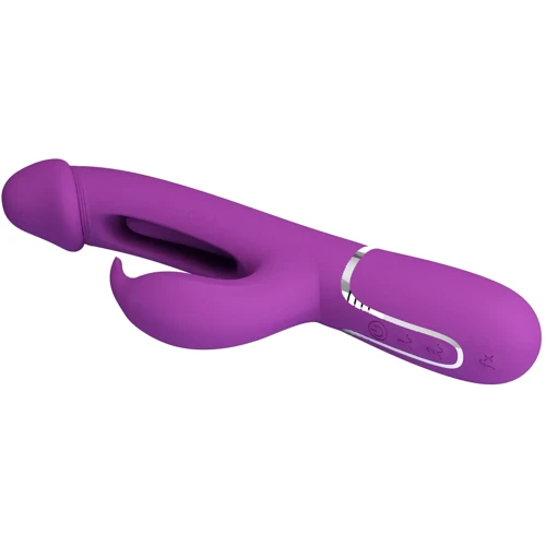 Вибратор с стимулятором клитора LYBAILE Pretty Love Kampas Rabbit 3 in 1 Purple (BW-500025-3)