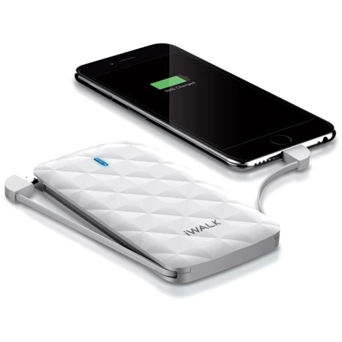 Внешний аккумулятор iWALK Power Bank Duo 3000mAh Lightning/microUSB White (UBO3000): Встроенный кабель Apple Lightning / microUSB
