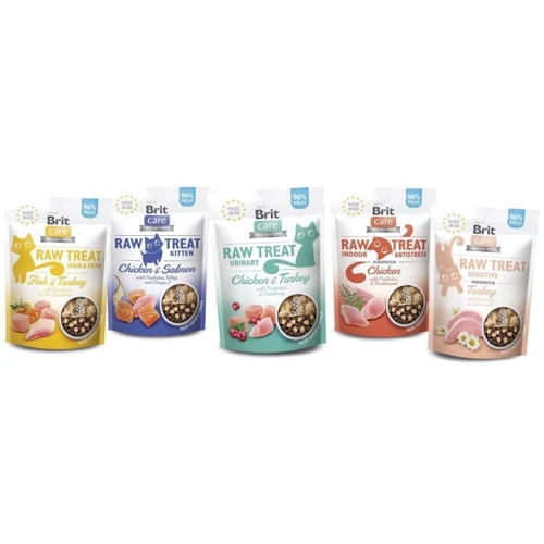 Лакомство для котят Brit Raw Treat Kitten Freeze-dried с курицей и лососем 40 г (8595602569533): Объем/Количество таблеток 40 г