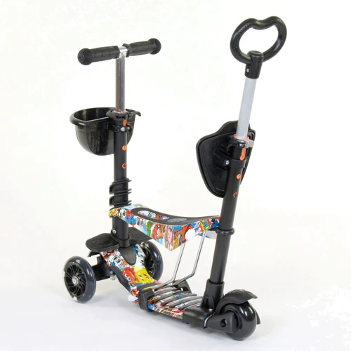 Самокат дитячий 5 в 1 Best Scooter чорний (34760): Тип коліс литые