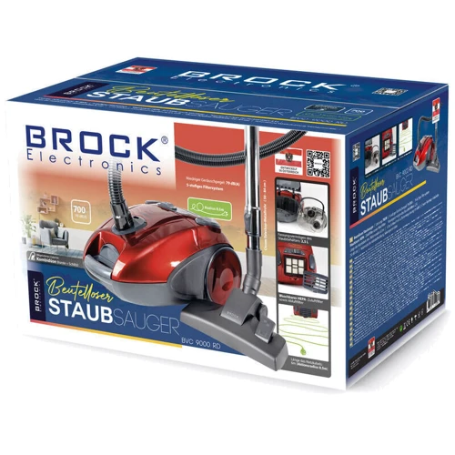 Пилосос BROCK BVC 9000 RD: Ємність пилозбірника 2.5 л