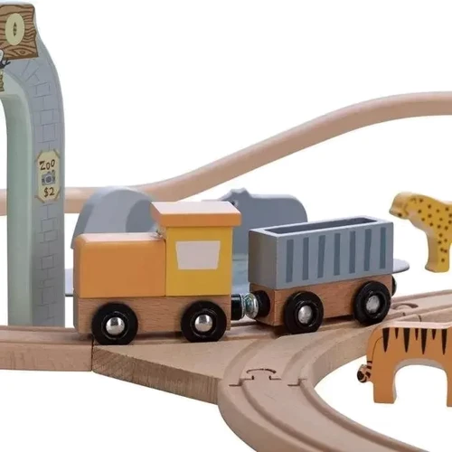 Дерев'яна залізниця FreeON з вагонами (80630)