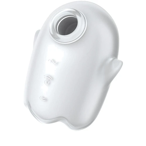 Вакуумный клиторальный стимулятор с вибрацией Satisfyer Glowing Ghost White