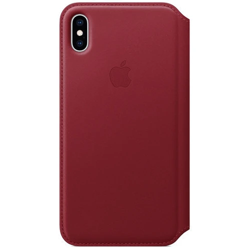 Чехол для iPhone Apple Leather Folio Case (PRODUCT) Red (MRX32) for iPhone Xs Max