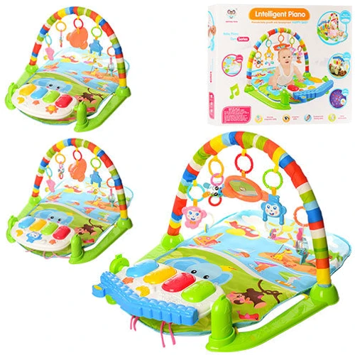Коврик для младенца LimoToy 698-54-54А-55 дуга, подвески 5шт, игровая панель-музыка, свет, проектор
