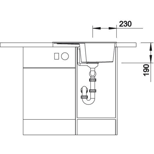 Blanco Zia 40S 516918 (антрацит): Габариты чаши (ШxГxВ), см 33.5x45x19
