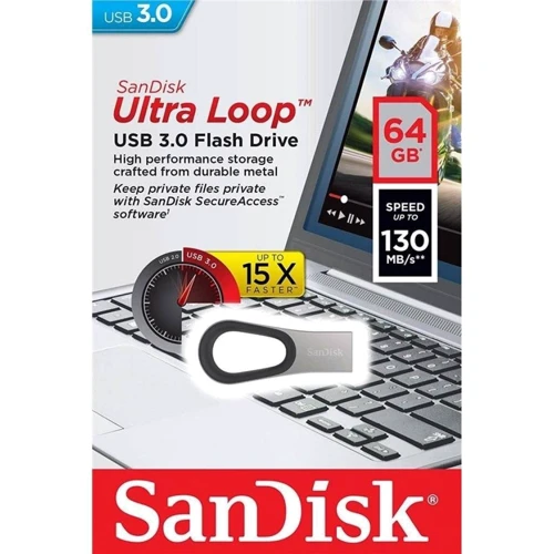 USB-флешка SanDisk 64GB Ultra Loop USB 3.0 (SDCZ93-064G-G46) фото 3