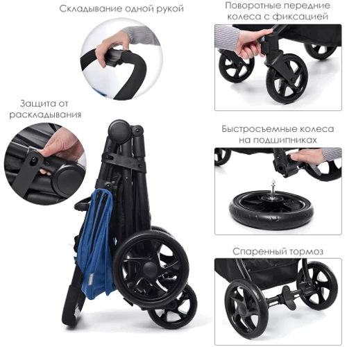 Прогулочная коляска El Camino Escape Denim Black (ME 1032L): Пол ребенка мальчик