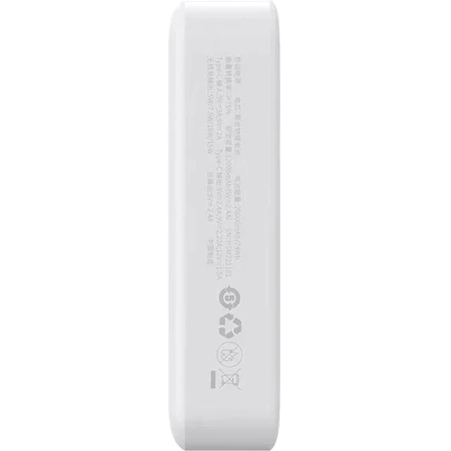 Внешний аккумулятор Baseus Power Bank 20000mAh Magnetic Wireless 20W White (PPCX150002): Особенности Компактный размер, Индикатор заряда, Поддержка MagSafe
