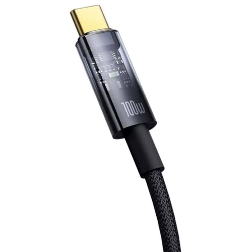 Кабель Baseus Cable USB-C to USB-C Explorer Series Auto Power-Off 100W 2m Black (P10319704111-00): Длина 2 м