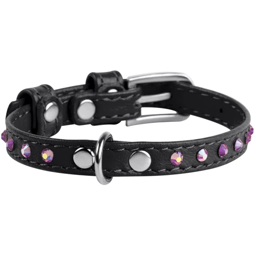 Ошейник WAUDOG Glamour с клеевыми стразами 9 мм 18-21 см черный (32501): Производитель WAUDOG