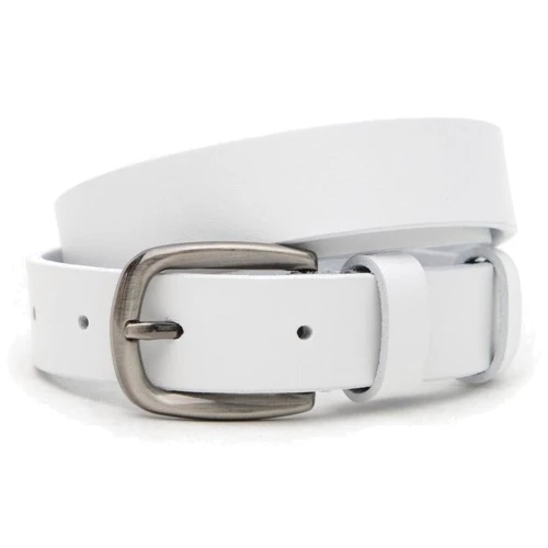 Женский ремень Borsa Leather белый (V1100GX31-white)