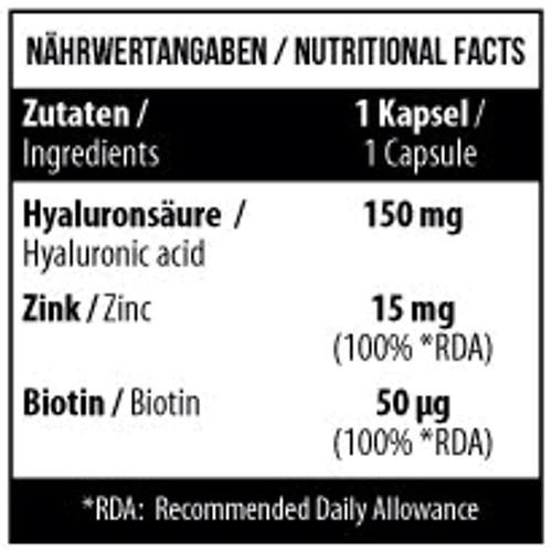 MST Hyaluronic Acid + Biotin Гиалуроновая кислота + биотин 90 капсул