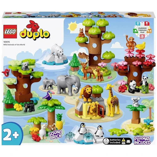 Конструктор LEGO DUPLO Town Дикие животные мира 140 деталей (10975)