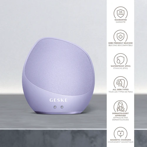 Ультразвуковая щетка для тела и интенсивный пилинг GESKE Sonic Body Brush&Intensive Exfoliator 7в1 purple фото 3