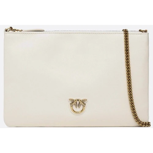 Женский клатч PINKO FLAT CLASSIC VITELLO SETA белый (100455A0F1Z14Q)