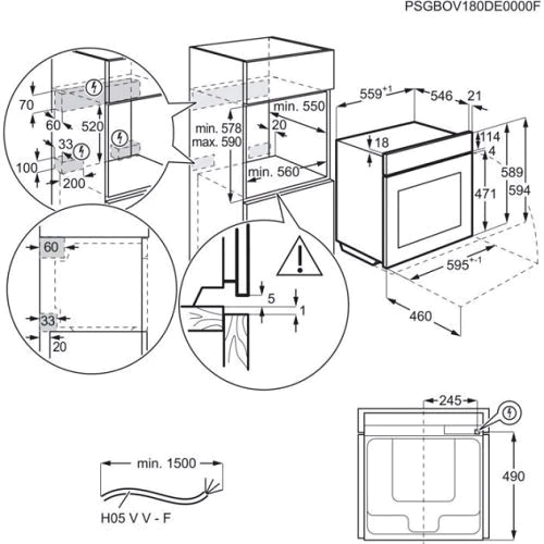 Духовой шкаф электрический Electrolux KODEC75X: Объем, л 71
