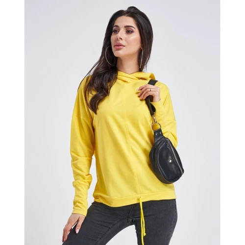 Худи ISSA PLUS 11286 42 желтое с капюшоном